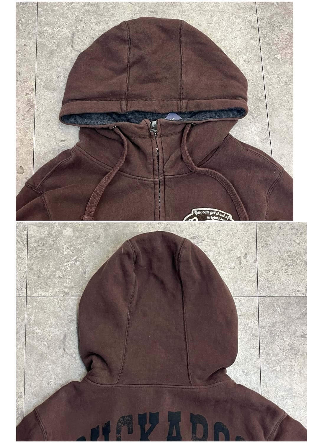 버커루 빈티지 후드집업 브라운 L #csz2354 상품이미지10