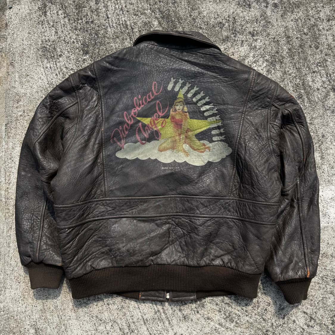 [L] Bugle Boy 핀업걸 항공 가죽 자켓 상품이미지1