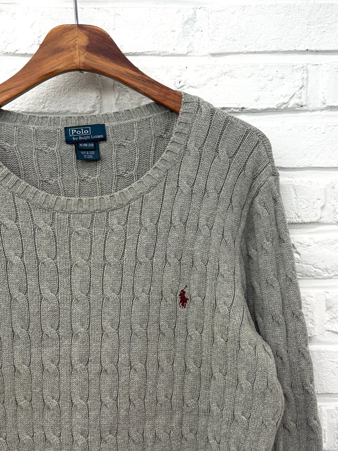 폴로 그레이 꽈베기 니트 상품이미지4