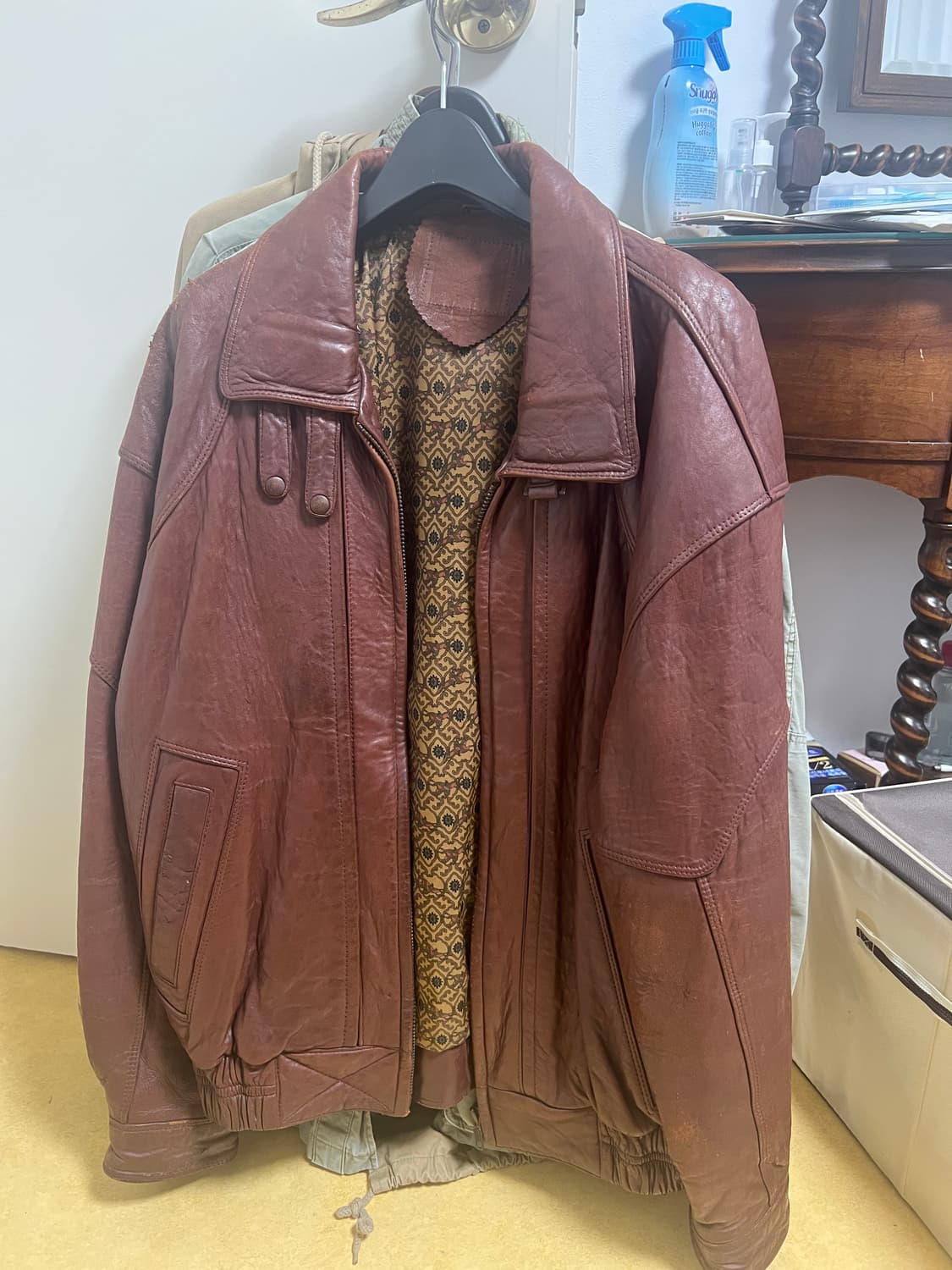 아메리칸 빈티지 레더 봄버 상품이미지1