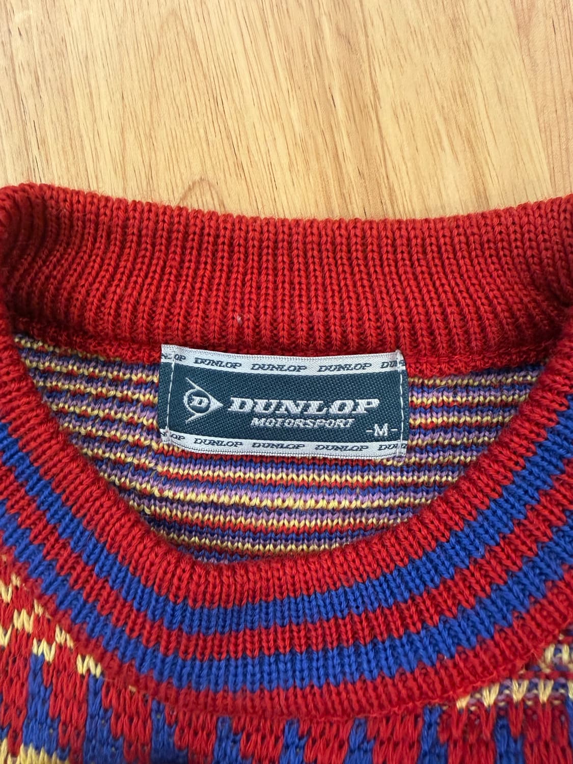 던롭 패치워크 라운드넥 니트 상품이미지3