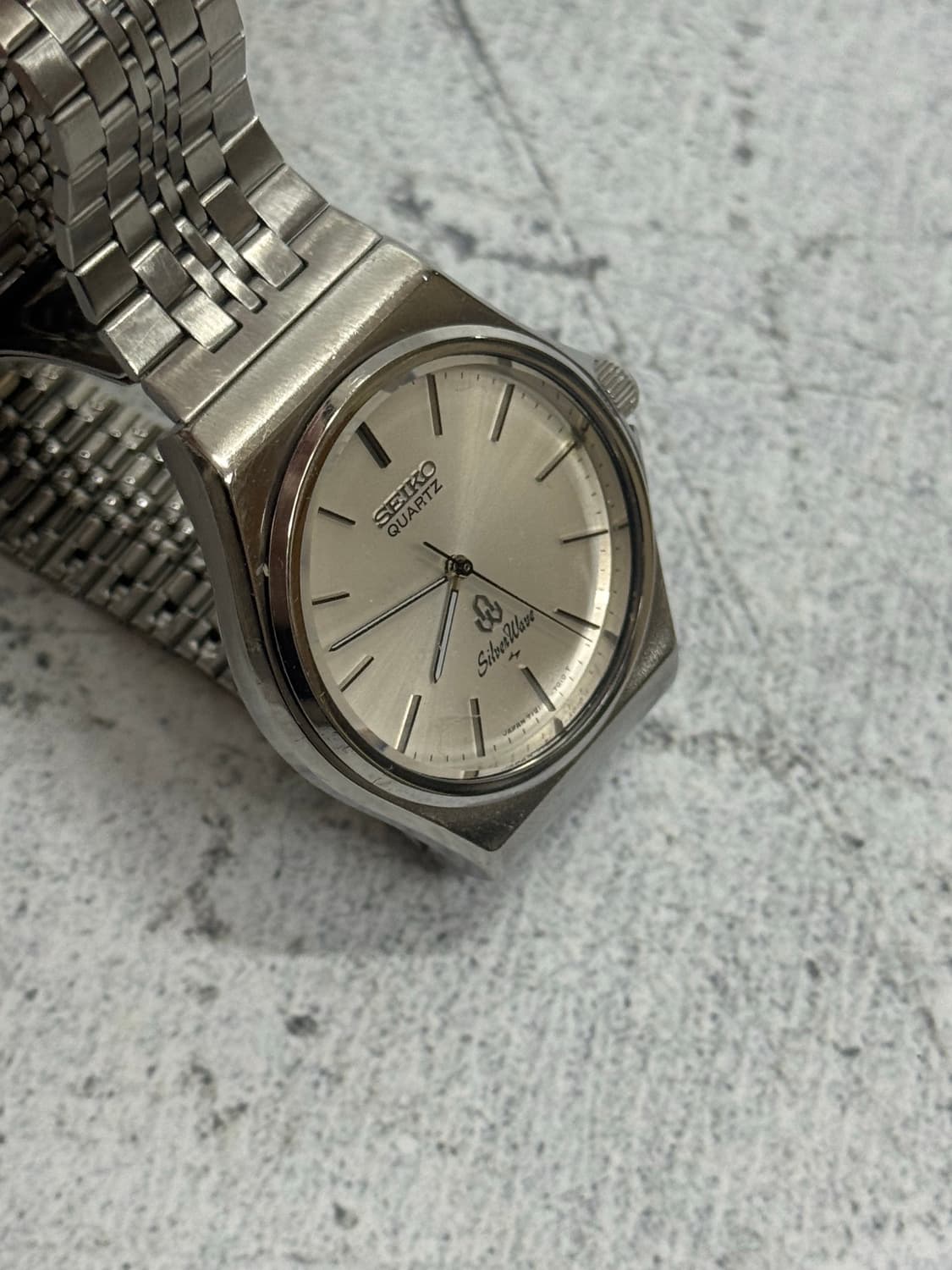 80s 빈티지 세이코 실버웨이브 쿼츠 상품이미지5