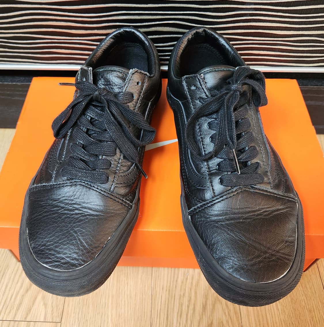 VANS  반스 레더 올드스쿨 블랙 스니커즈 255 상품이미지2