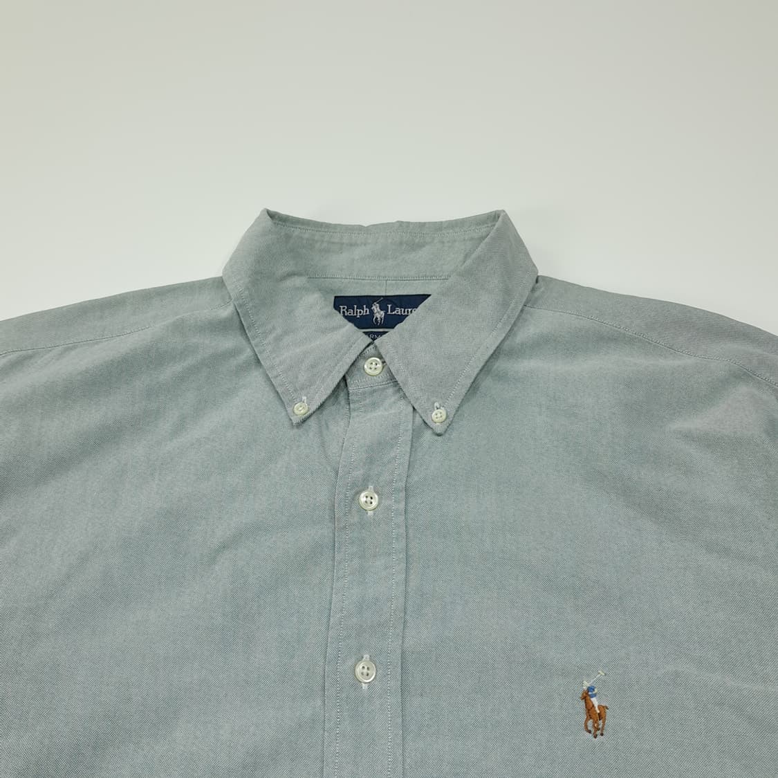 CL794 2XL 폴로 90s 핀포인트 세이지그린 셔츠 남방 상품이미지2