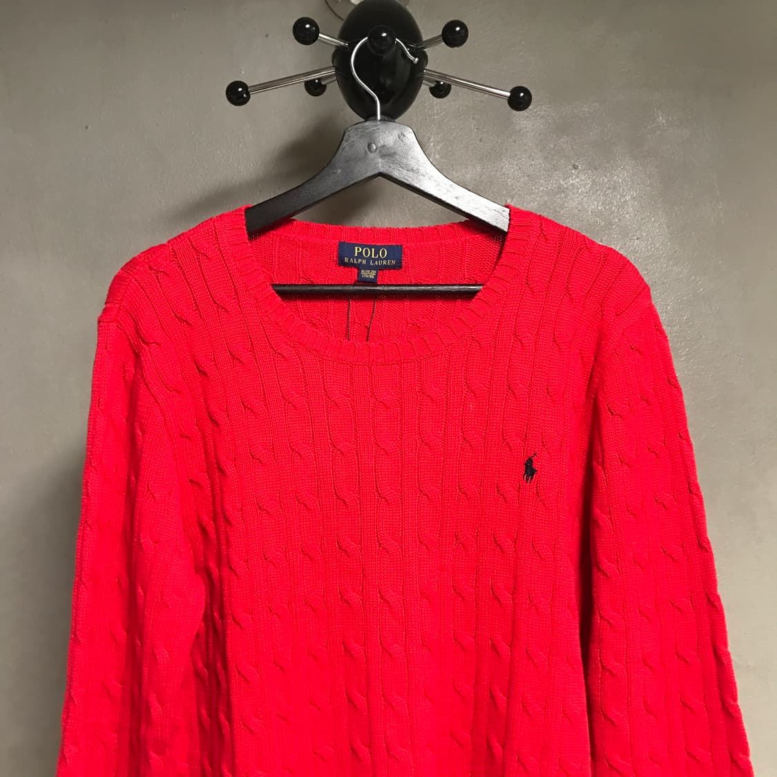 폴로 랄프로렌 케이블 니트 레드 XL18-20 상품이미지2