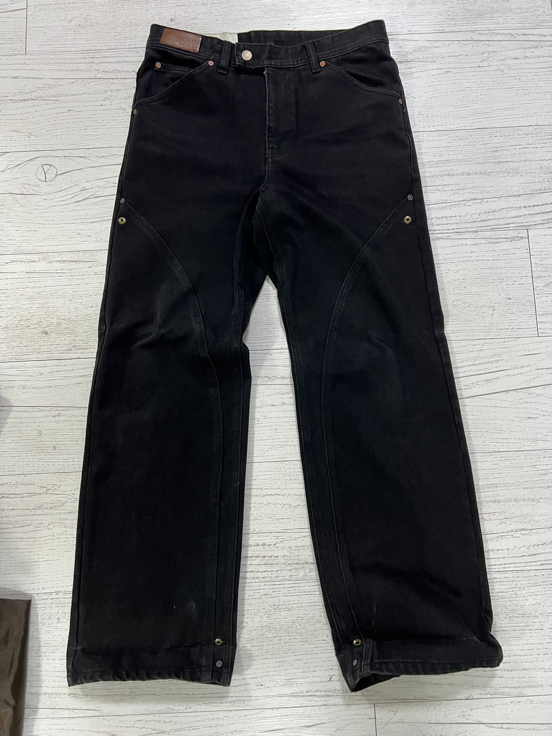 앤더슨벨 블랙 데님 팬츠 상품이미지1