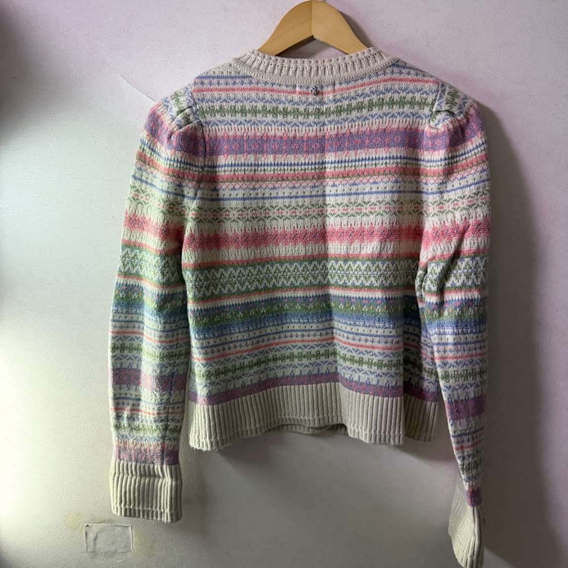 써스데이아일랜드 전판 자카드 가디건 S (여성 66정도) 상품이미지6