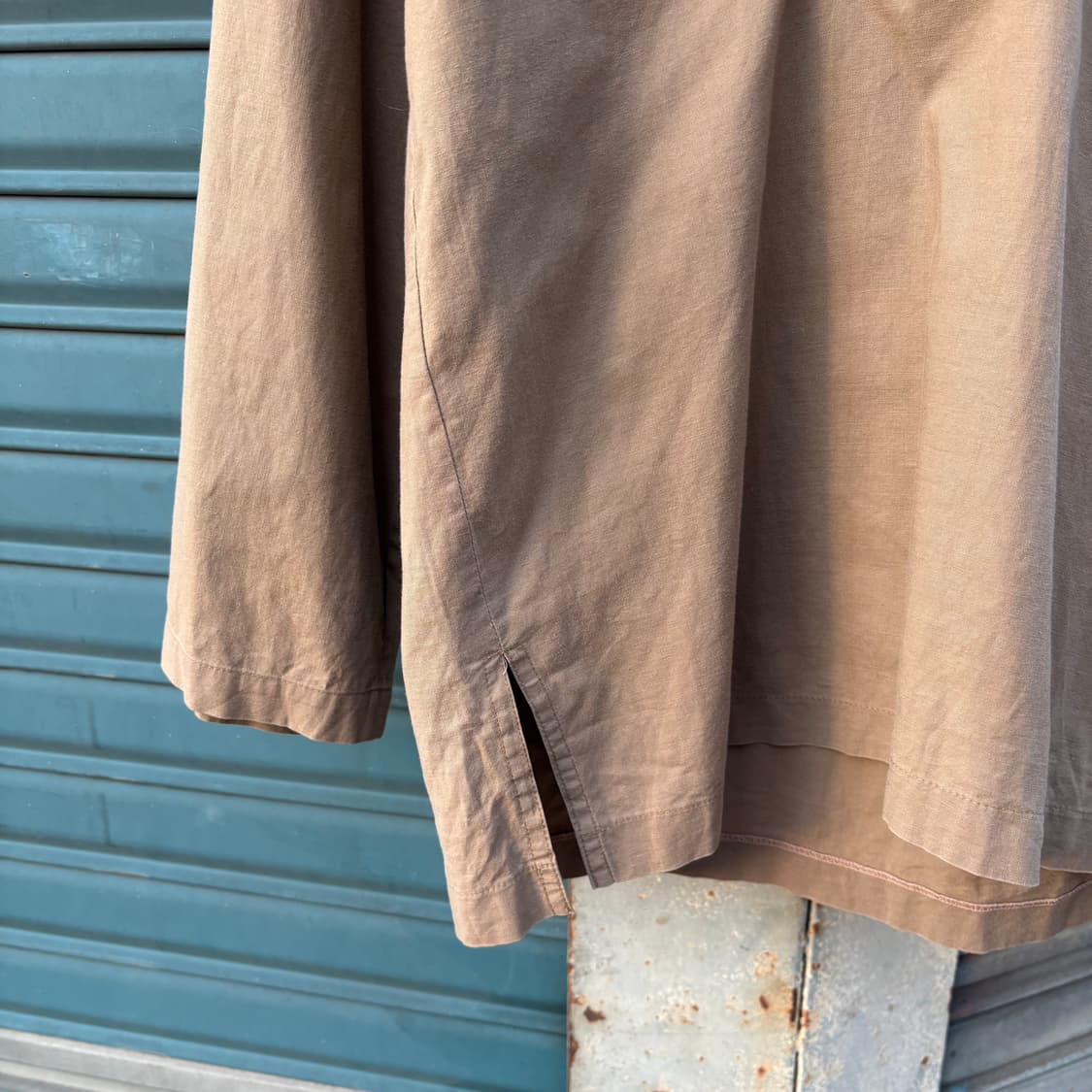 70s 이세이미야케 스포츠 베이지 스모크 후디 포켓 셔츠 상품이미지6