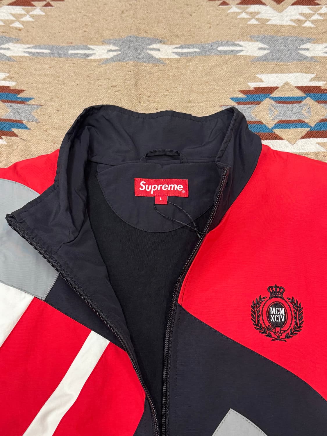 [L] 슈프림 빅레터 트랙자켓 블랙 상품이미지2