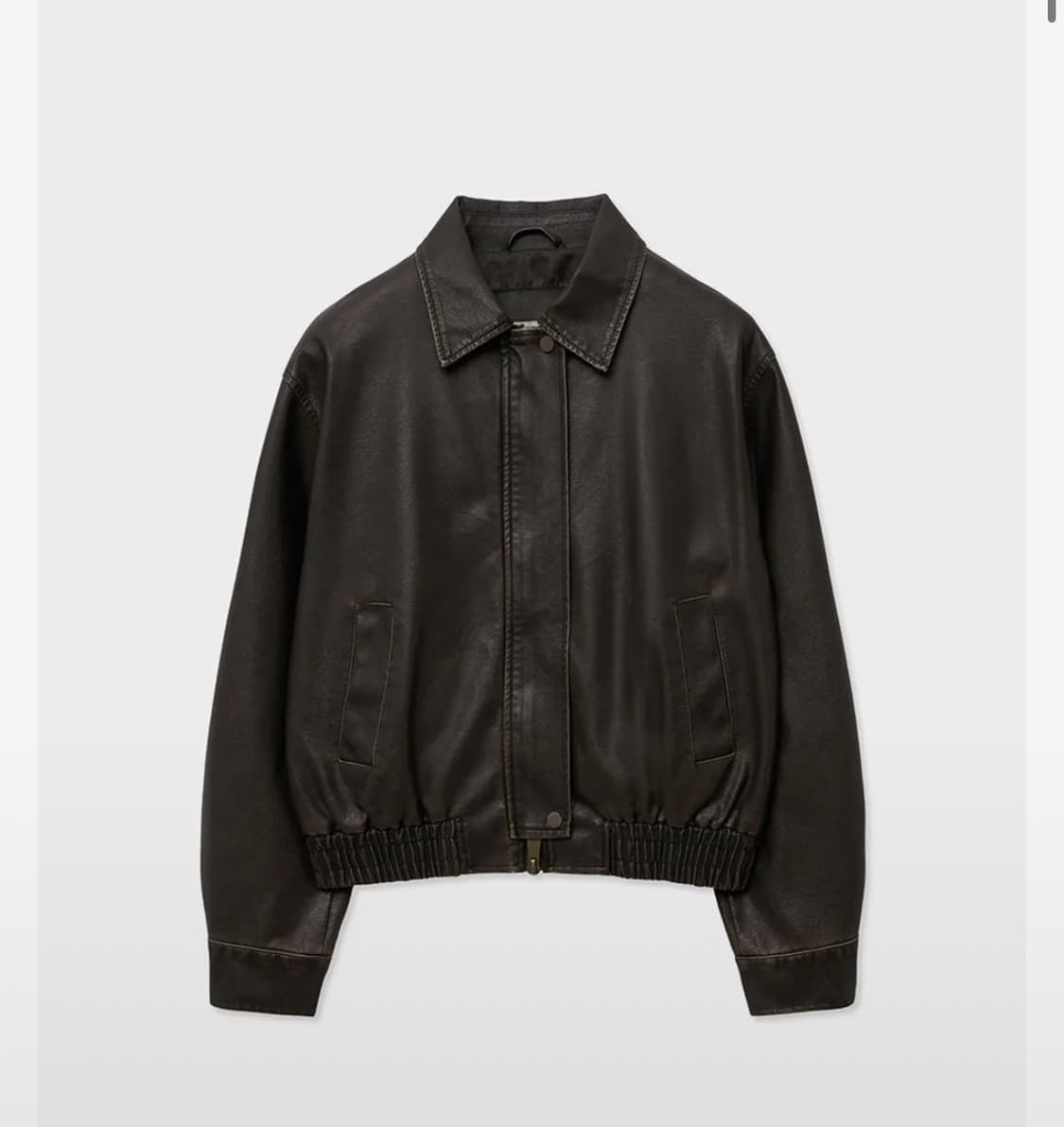 VINTAGE COATING LEATHER JUMPER_BROWN 상품이미지1