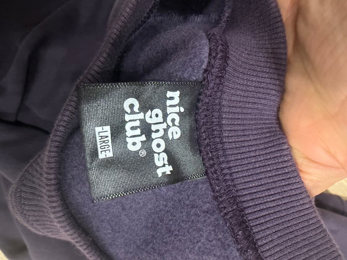 [L] 나이스고스트클럽 클럽1930 스웻셔츠 맨투맨 블랙퍼플 침착맨 상품이미지8