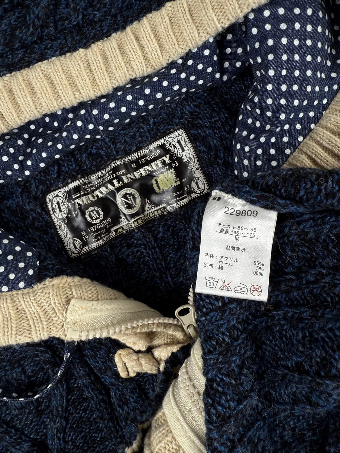 JPN 더플 니트 후드집업 상품이미지5