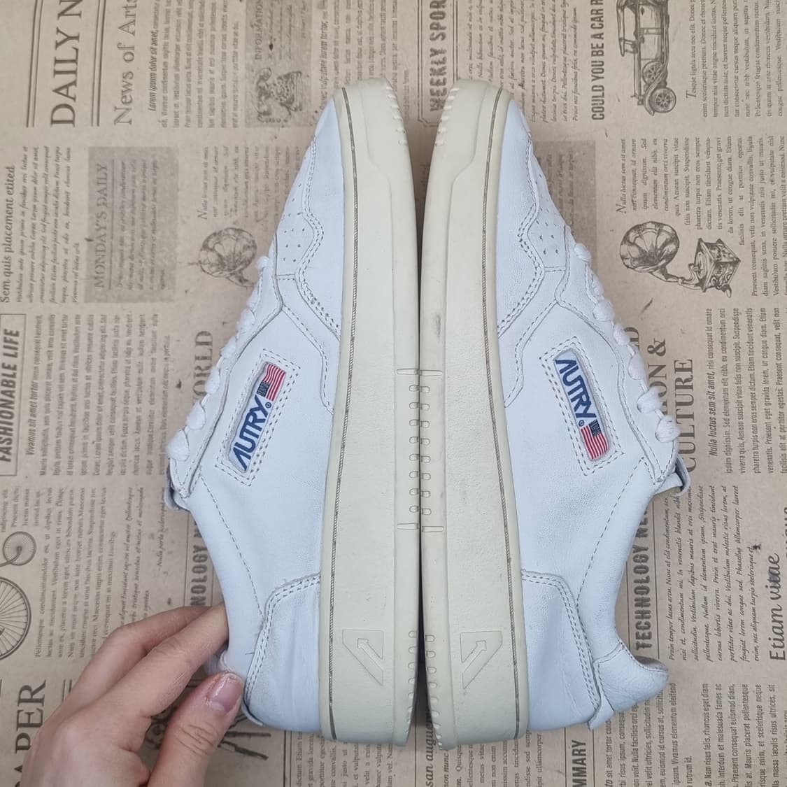 오트리 메달리스트 레더 여성스니커즈235 상품이미지5