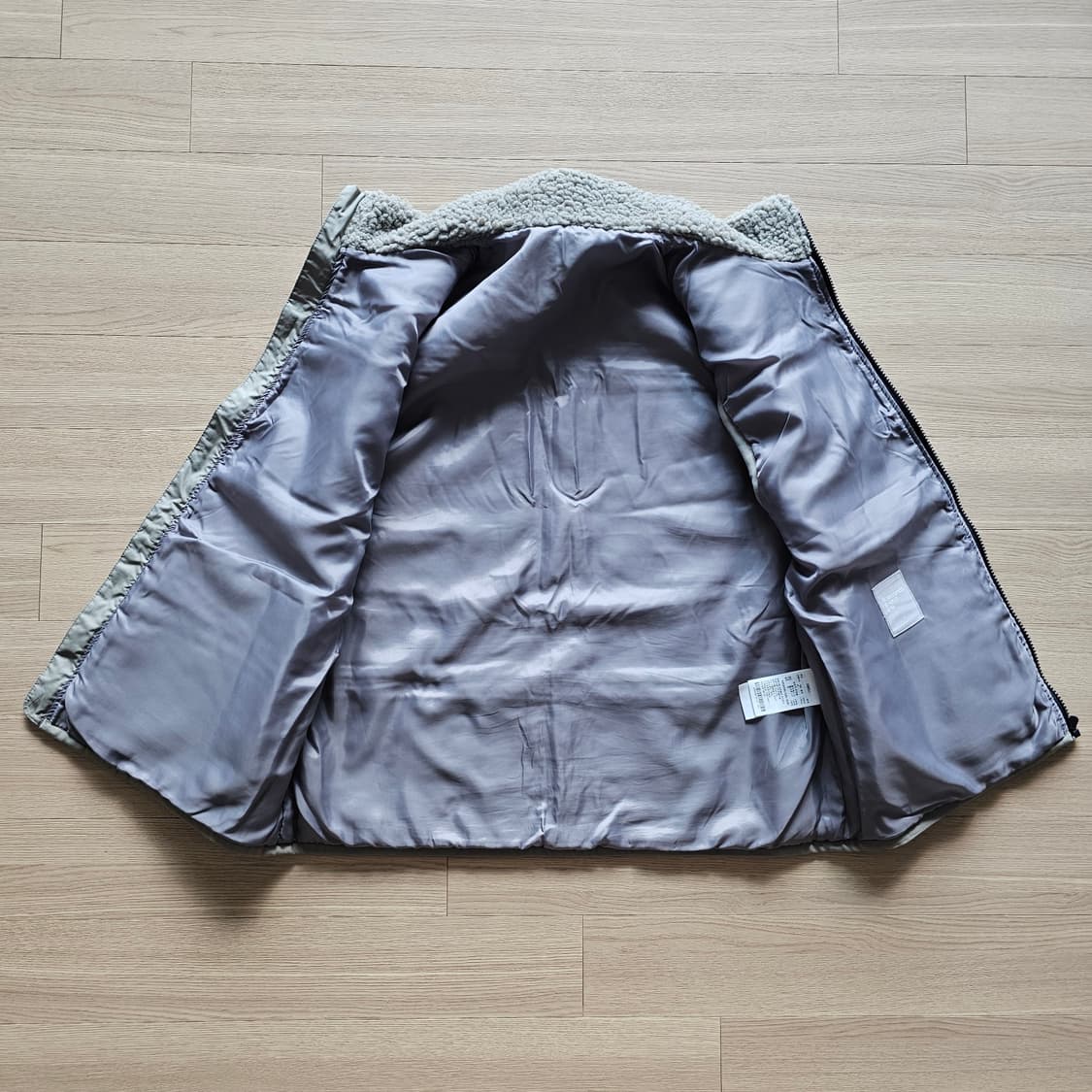 L 1회착 ) 에잇세컨즈 그레이 조끼 뽀글이 양털 캠핑 등산 아웃도어 상품이미지3