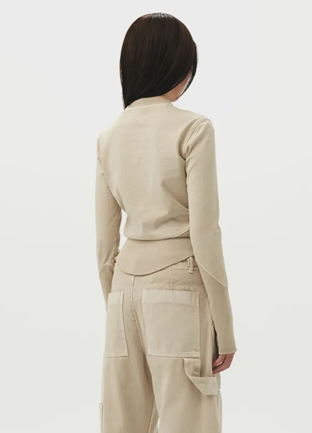 EE WOMENS SWEATSHIRTS BEIGE 상품이미지7