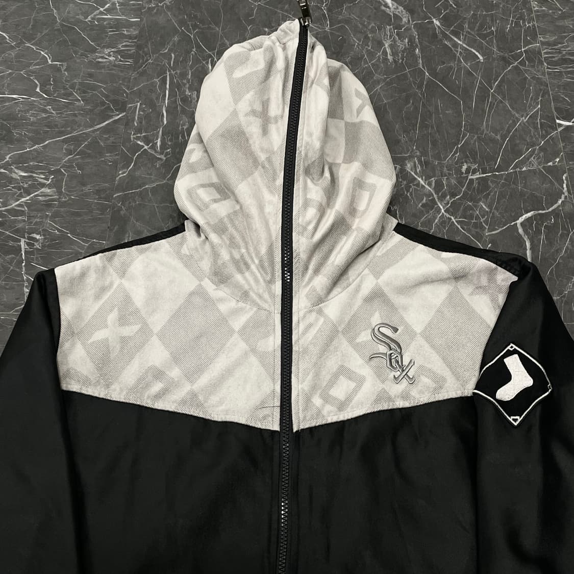 XL MLB 화이트삭스 비대칭 배색 후드 바람막이 상품이미지6