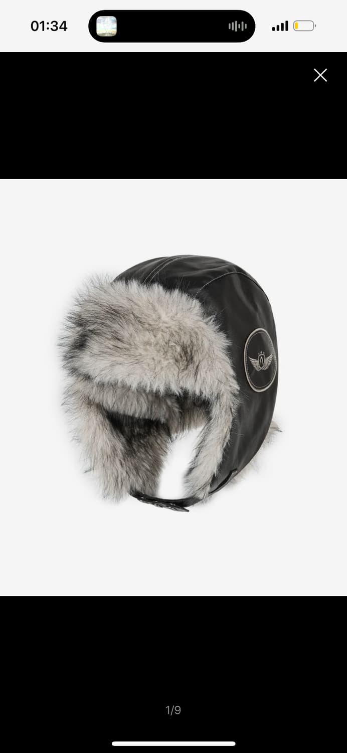 아캄 Biker Leather Earflap Hat (Black) 상품이미지1