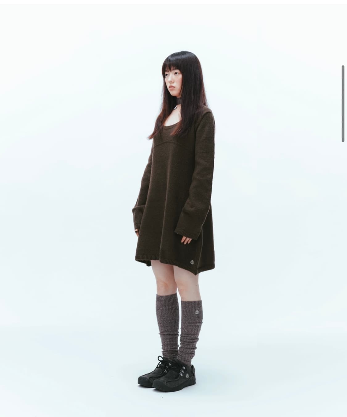 코이세이오 부클 니트 원피스 브라운 1 상품이미지2