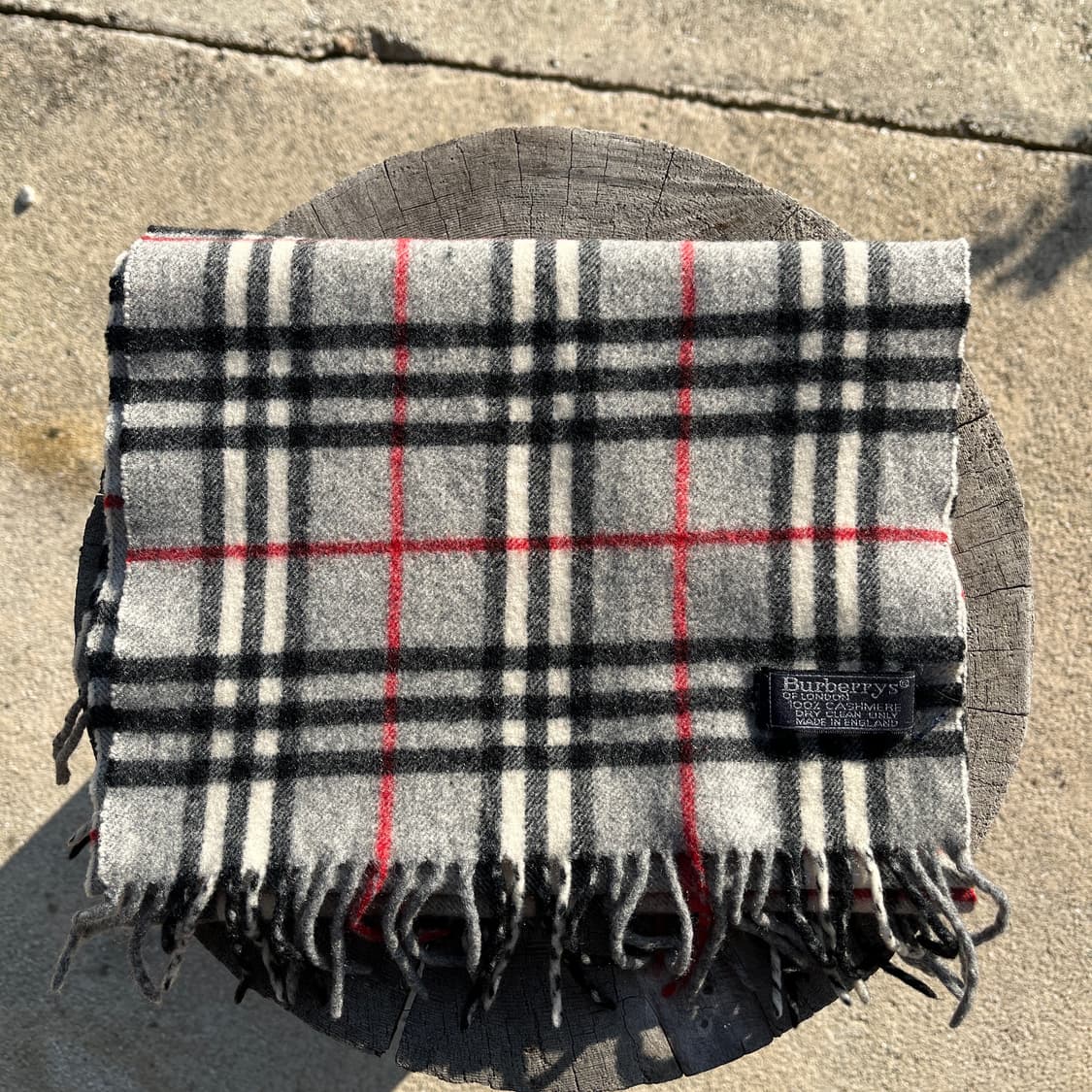 90s  버버리 캐시미어 머플러 2장 세트 영국생산  상품이미지6