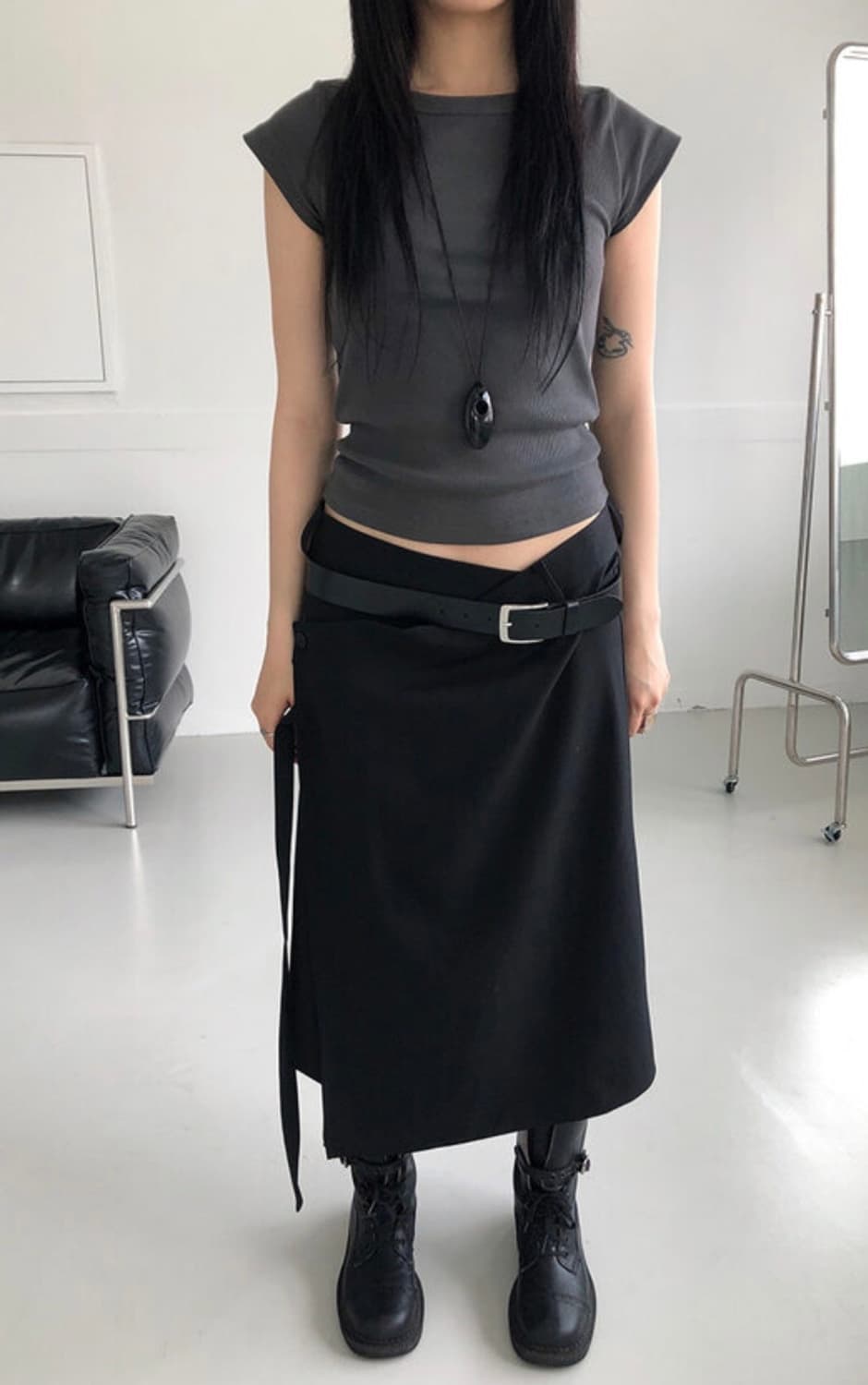 보트넥 반팔티 상품이미지2