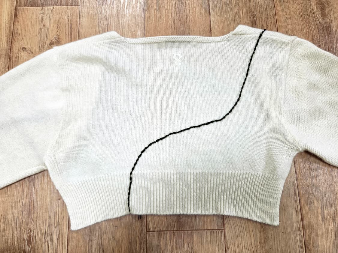 유즈(YUSE) 스티치 볼레노 니트가디건 55-66 상품이미지4