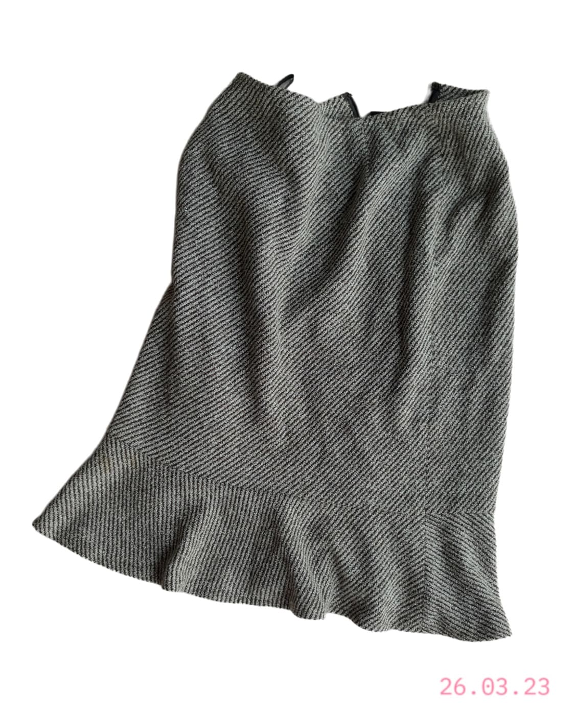 Grey Herringbone Skirt 그레이 헤링본 스커트 상품이미지1