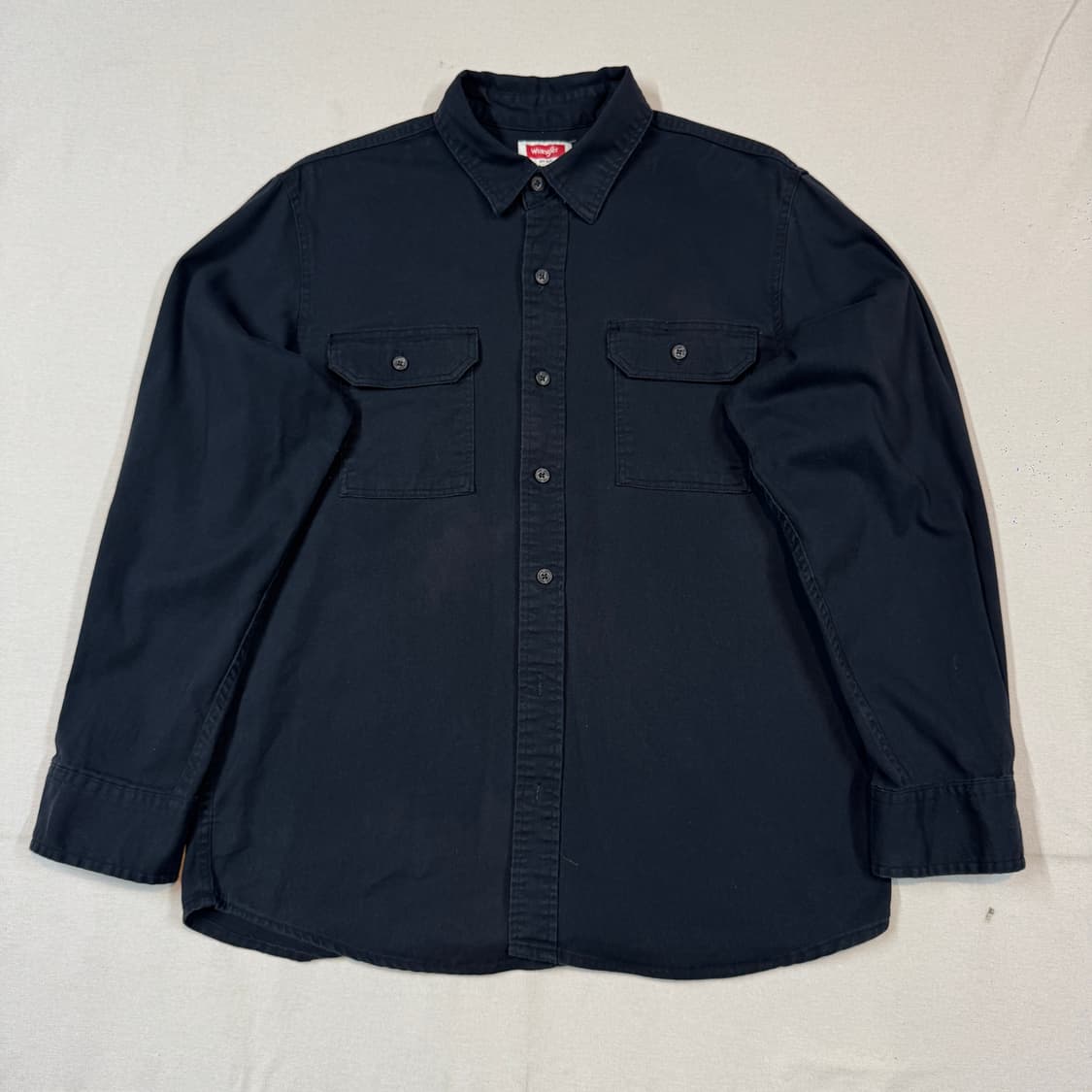 L) Wrangler 랭글러 투포켓 워크웨어 코튼 셔츠 블랙 상품이미지2
