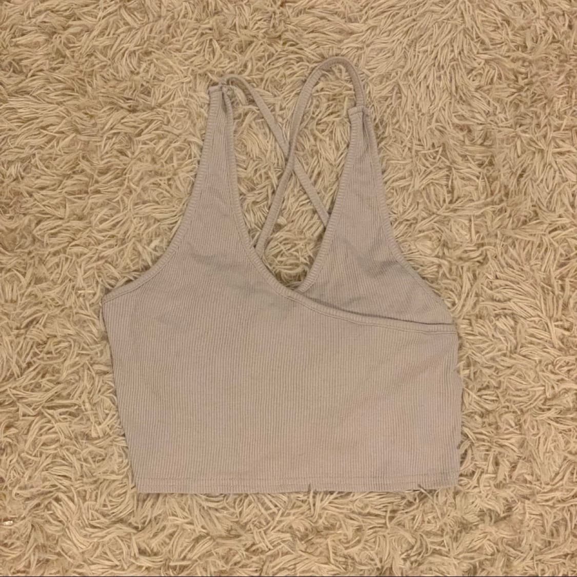 베이지 홀터 타이 탱크 탑 (쓰리웨이) 상품이미지1