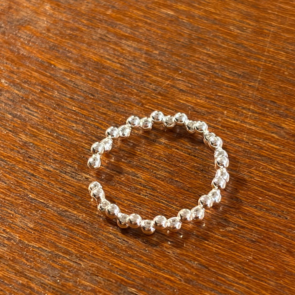 새상품 여성 오픈링 더블볼 반지 은반지 실버링 상품이미지5