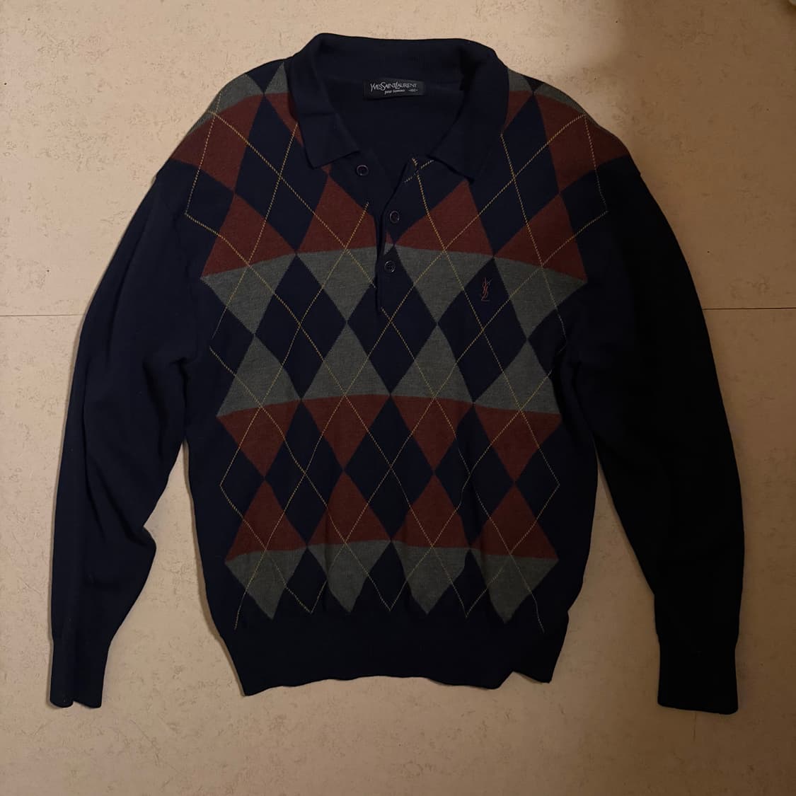 빈티지 체크니트 (M size) 상품이미지1