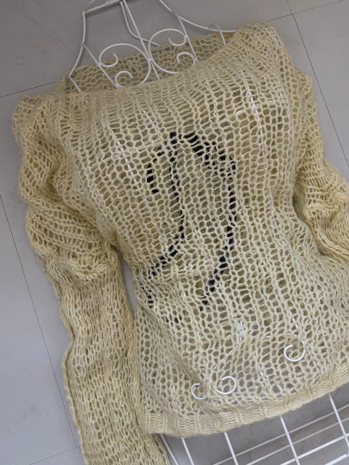 • Ivory crochet knitwear 상품이미지5