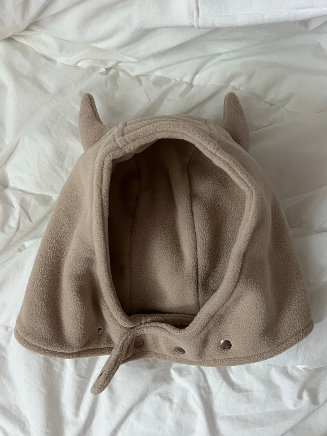 하이호체리 악마 뿔 후드집업 화이트 핑크 상품이미지6