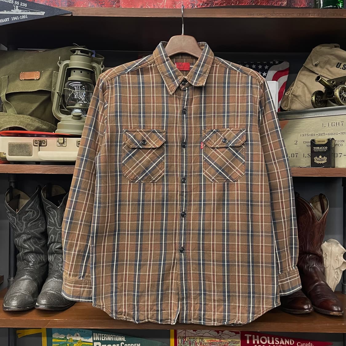 00s 리바이스 레드탭 빈티지 멀티 체크 포켓 셔츠 N402 상품이미지1