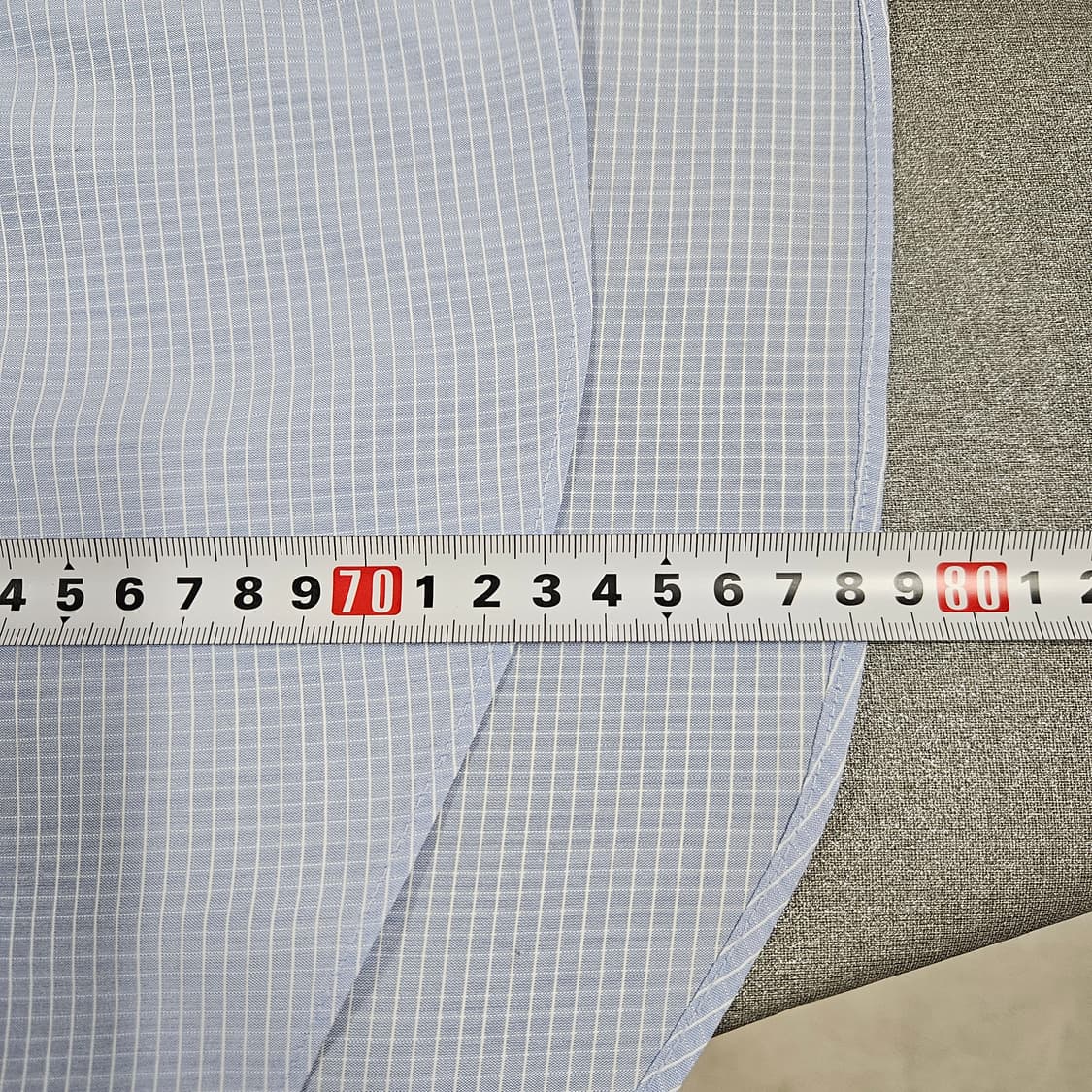 95 랑방 컬렉션 스카이블루 체크 드레스 셔츠 상품이미지8