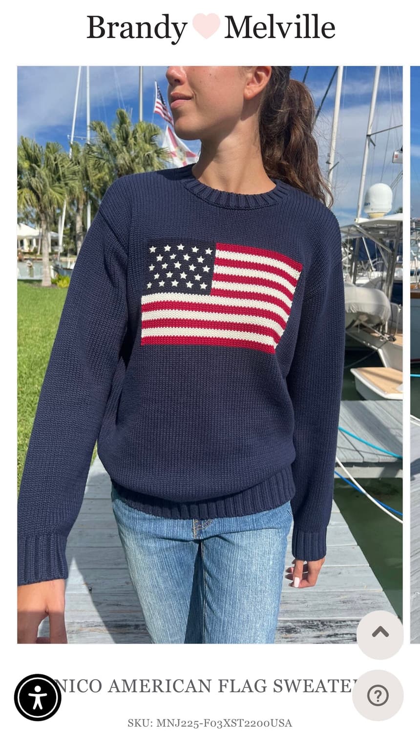 브랜디멜빌 성조기 니트 상품이미지1