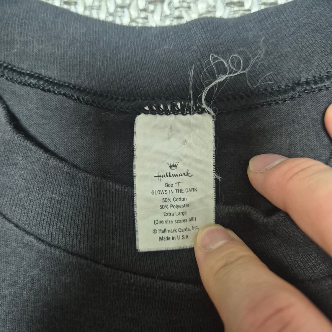 80s 스파이더웹 프린팅 싱글스티치 티셔츠 (XL) 상품이미지3