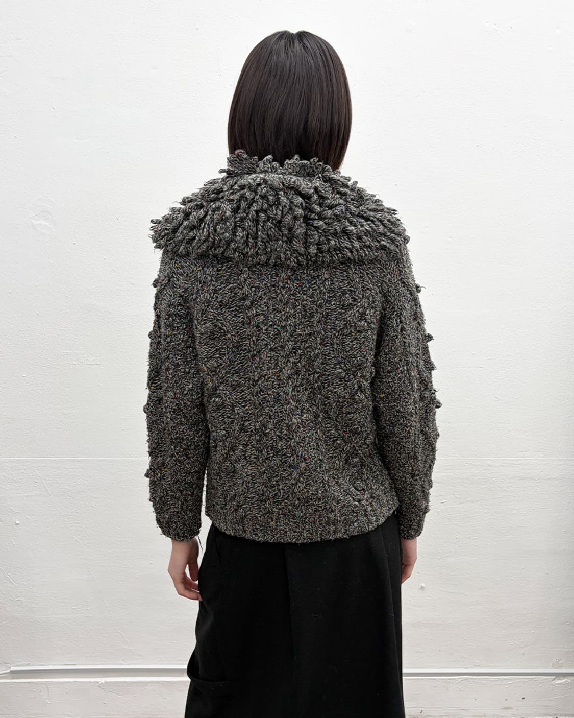 프렌치 디자이너 부클레 케이블 폼폼 자켓 상품이미지2