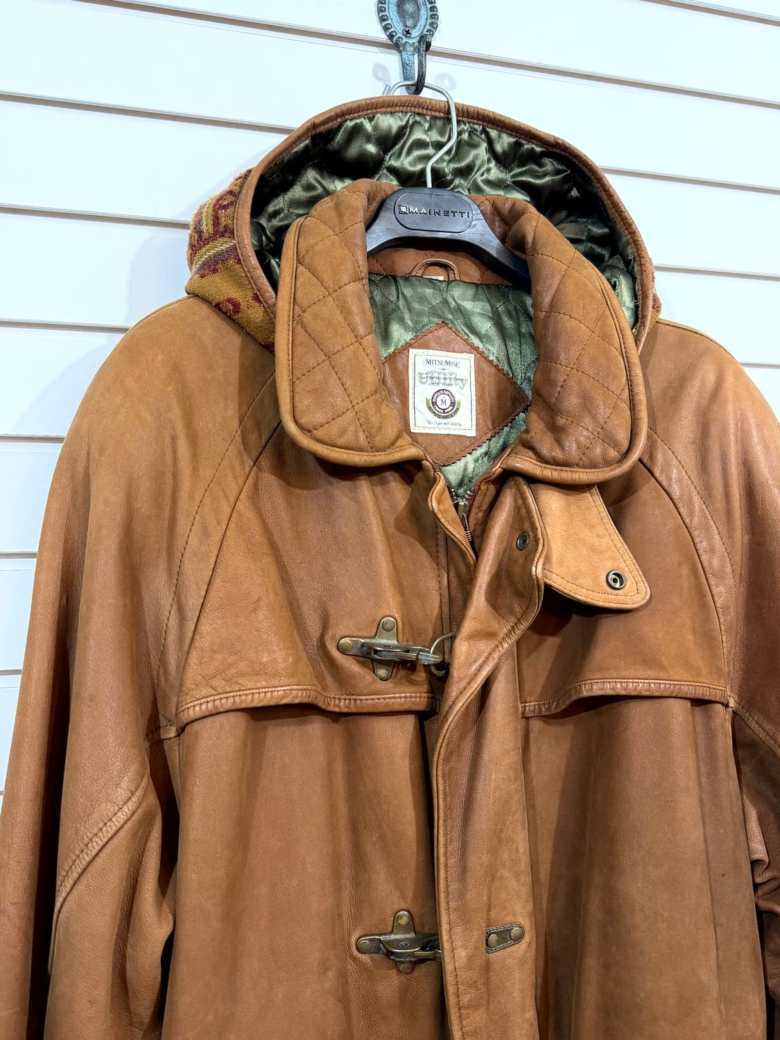 MITSUMINE Cowhide 소가죽 파이어맨 버클 코트 상품이미지3