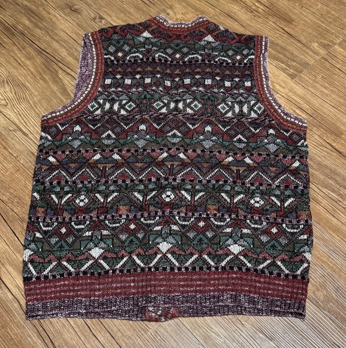 [M] Fantasie di Settembre 에스닉 패턴 니트 조끼 상품이미지3