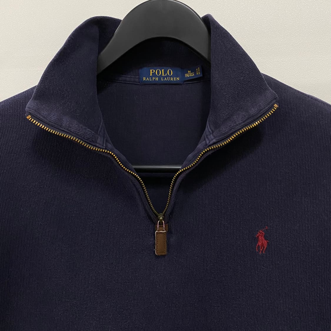 폴로 랄프로렌 신형 반집업 니트 네이비 상품이미지4