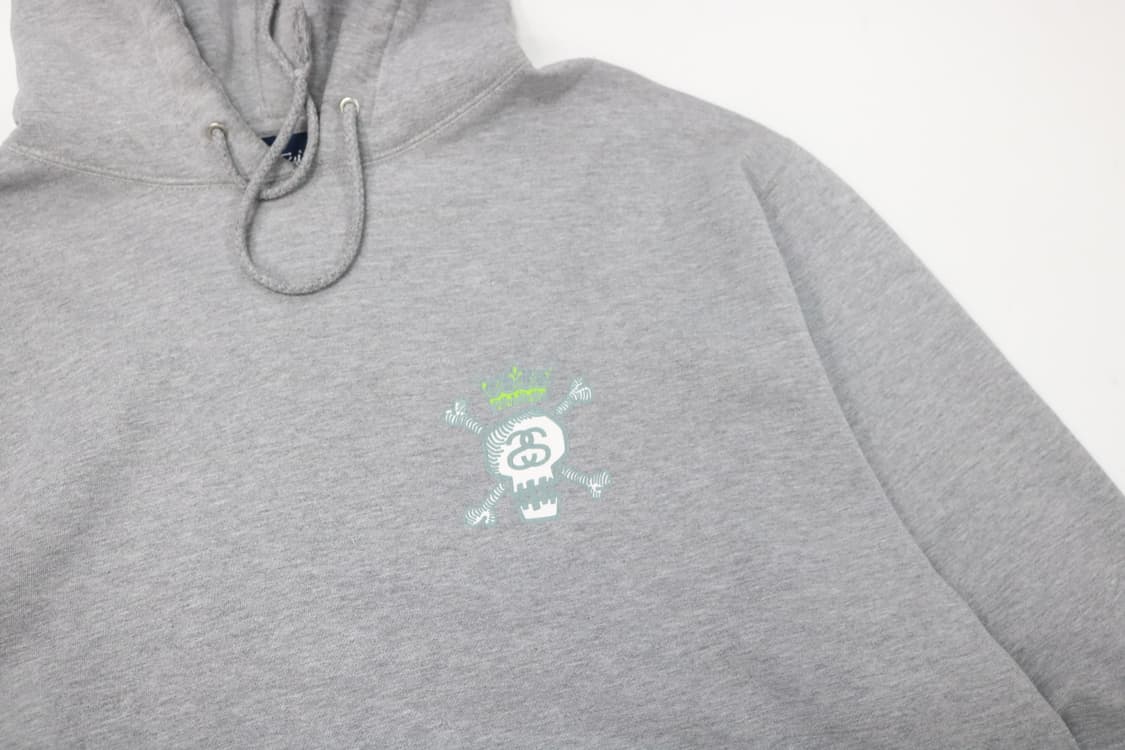 스투시 90s 빈티지 크라운 스컬 백로고 그레이 후드티 (L) 상품이미지7