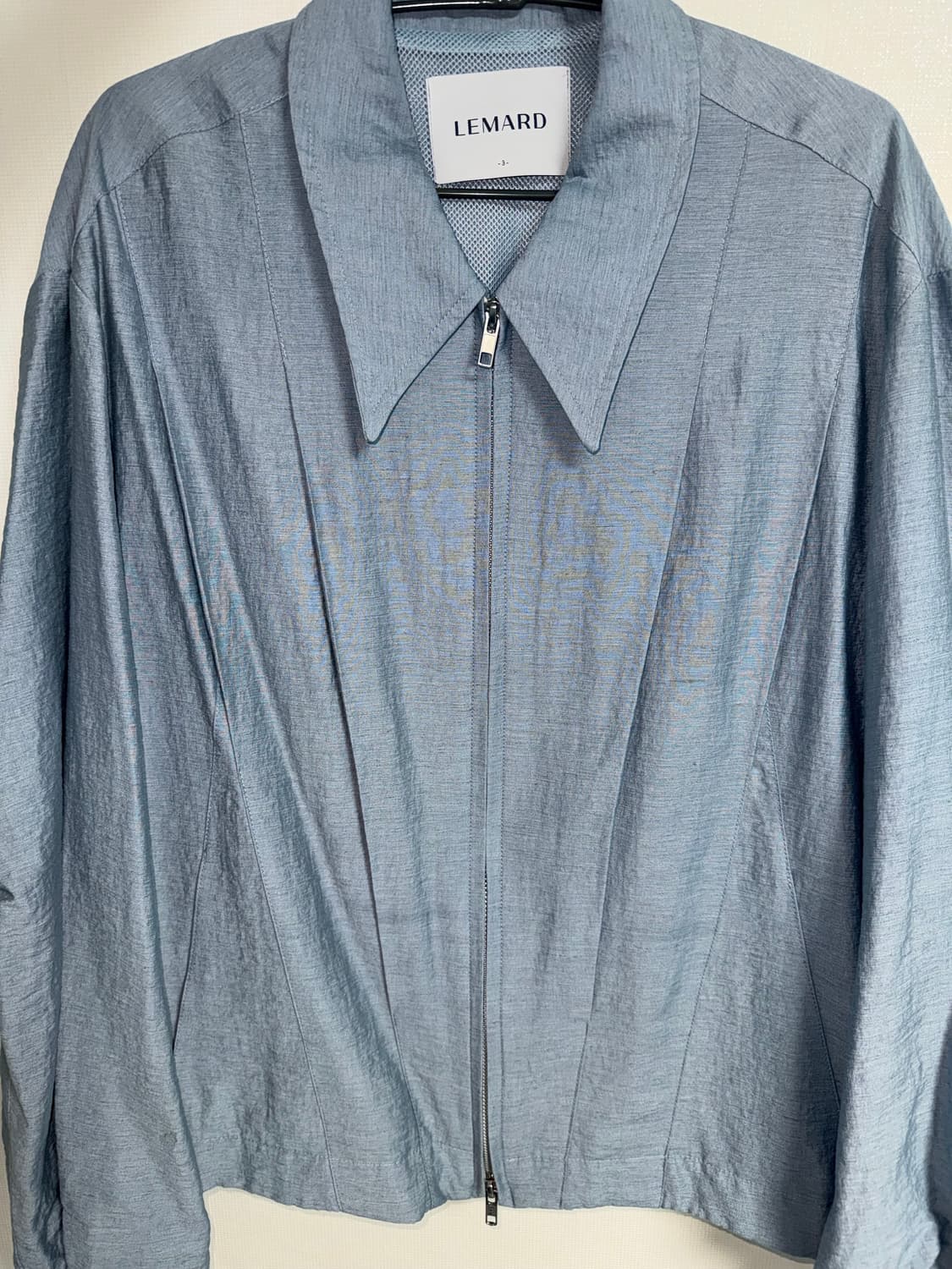 르마드 로우컷 뒷밴딩 숏 자켓 - 스카이블루 상품이미지2