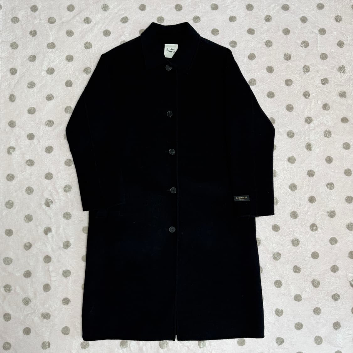 스튜디오톰보이 캐시미어 블랜디드 네이비코트 상품이미지2