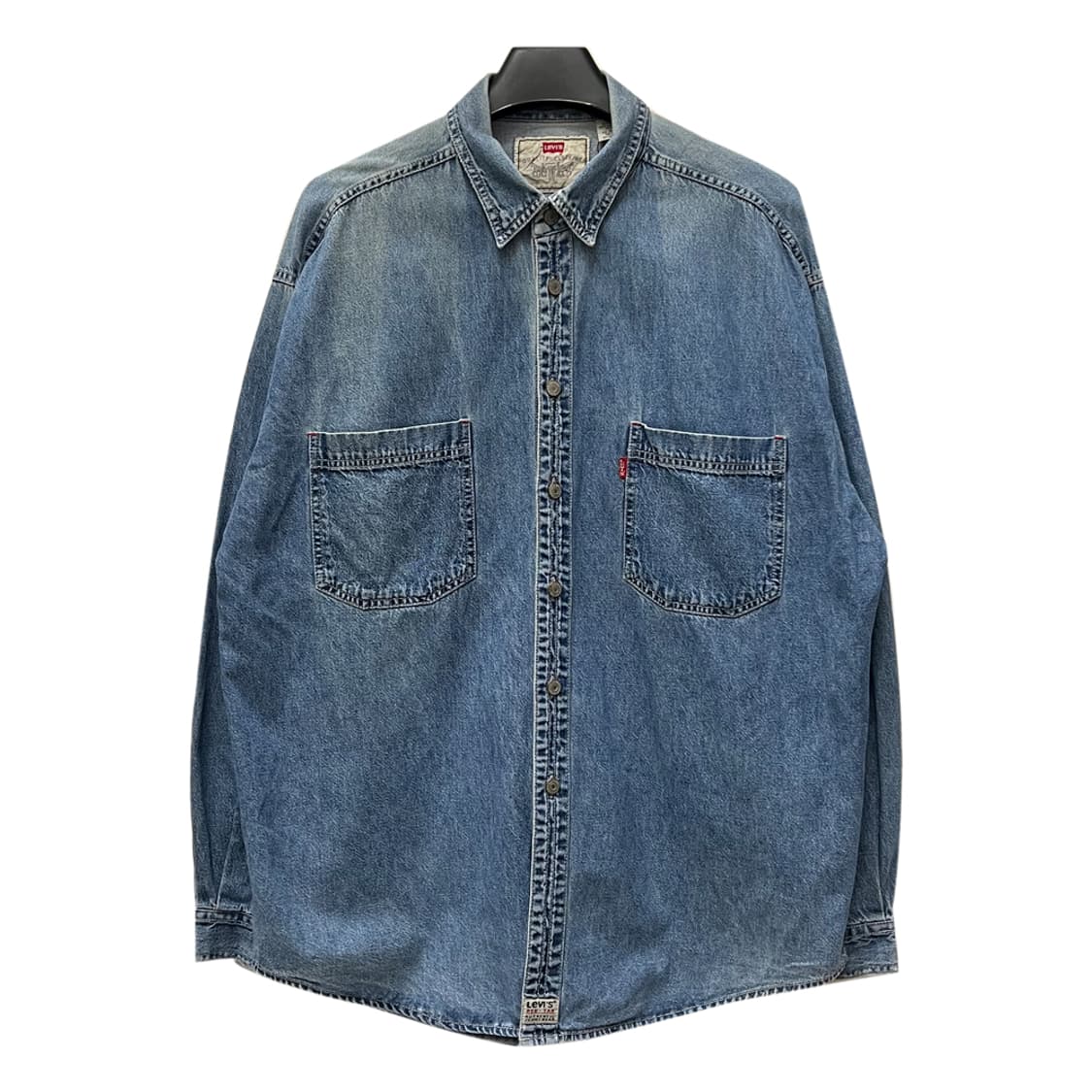 90s 리바이스 레드탭 데님 셔츠 청남방 XL 상품이미지1