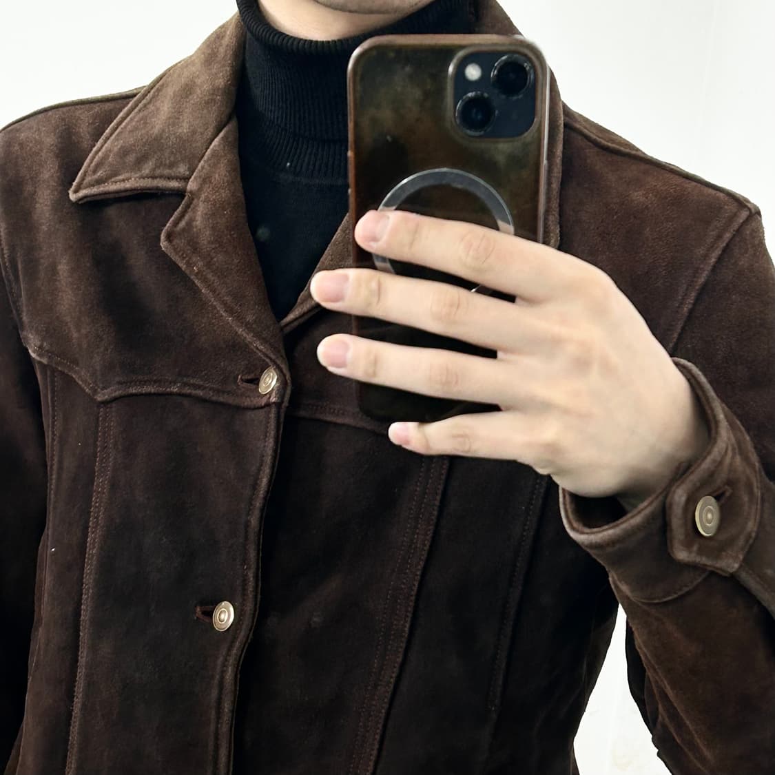 토니웩 웨스턴 스웨이드 크롭 트러커 자켓 상품이미지5