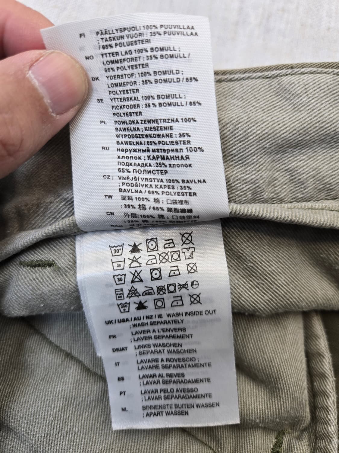 칼하트 카키색 면 반바지 숏팬츠 상품이미지5