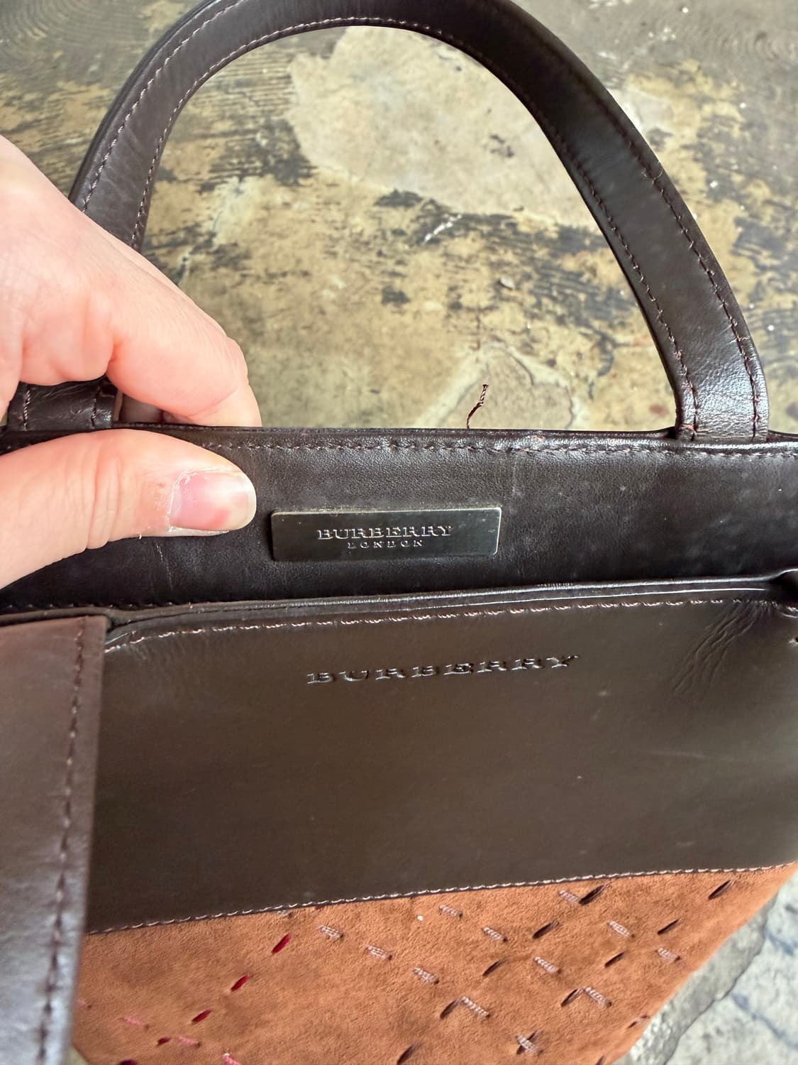 버버리 레더/스웨이드 토트백 상품이미지6