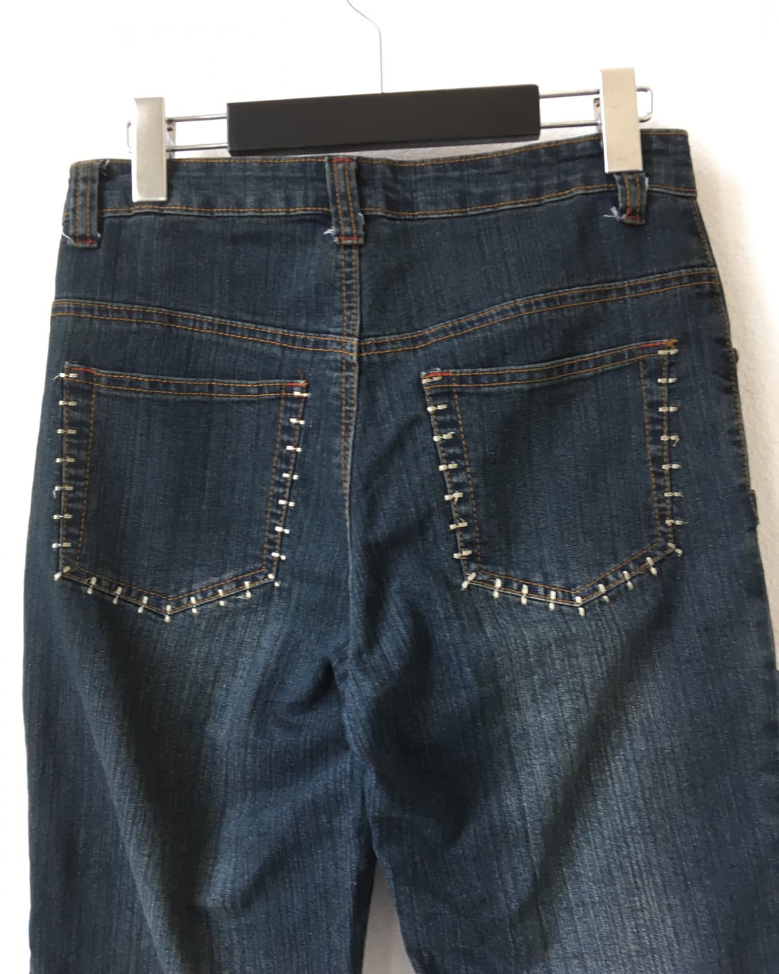 Stitch point belted denim pants 상품이미지3
