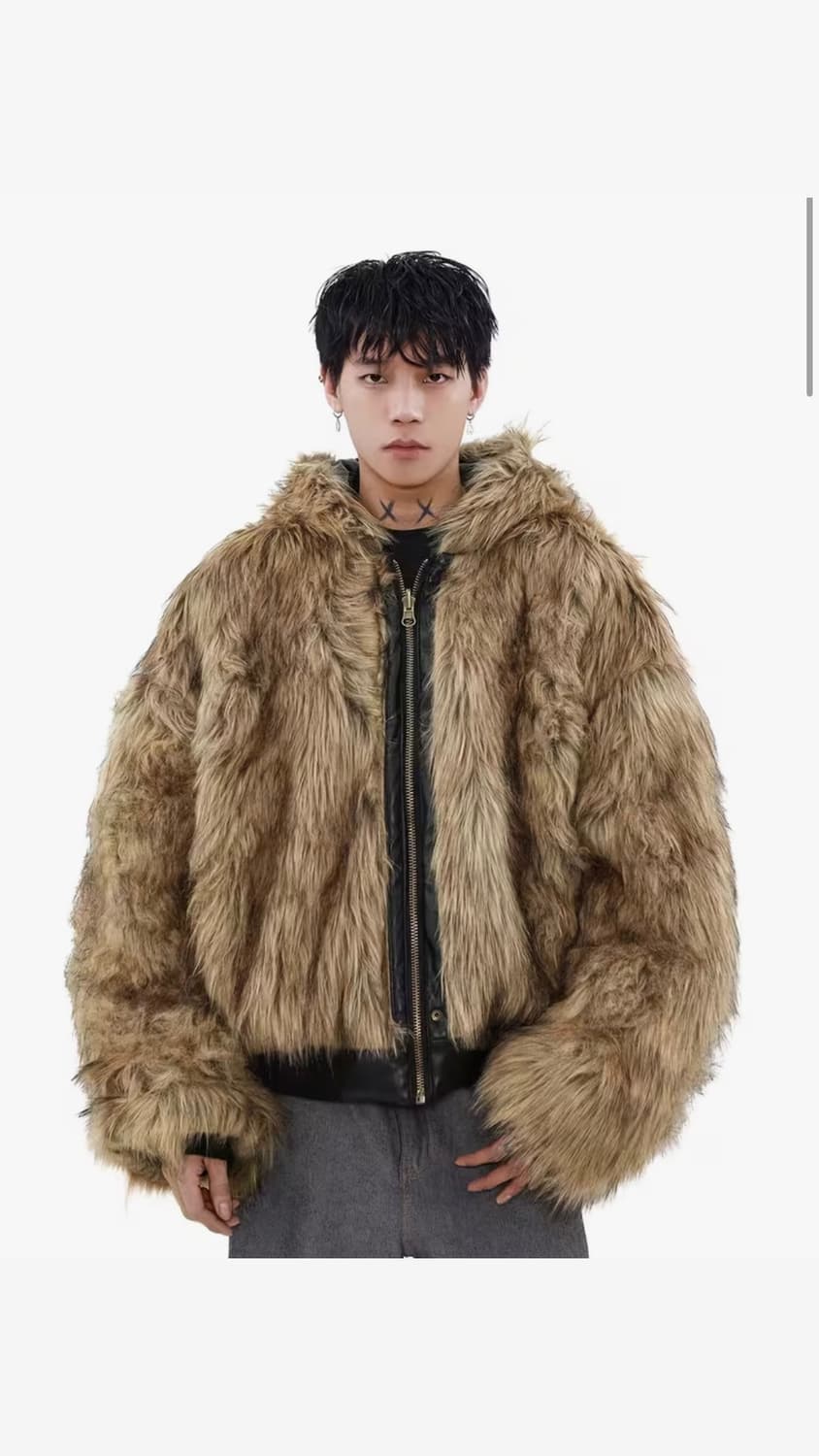 리버서블 퍼 후드자켓 상품이미지1