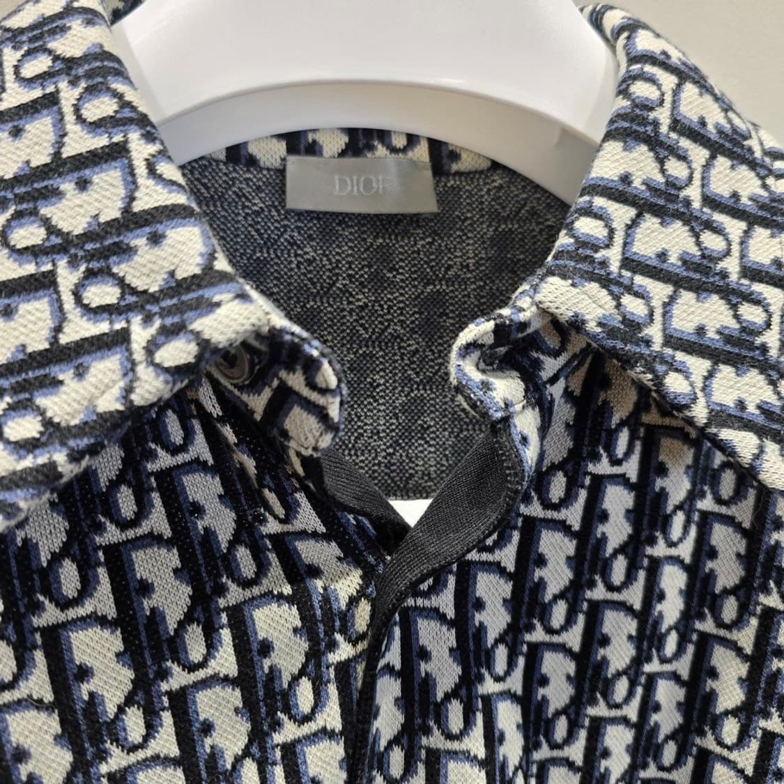 [중고/정품] 디올 오블리크 오버셔츠 네이비/베이지 M 상품이미지3